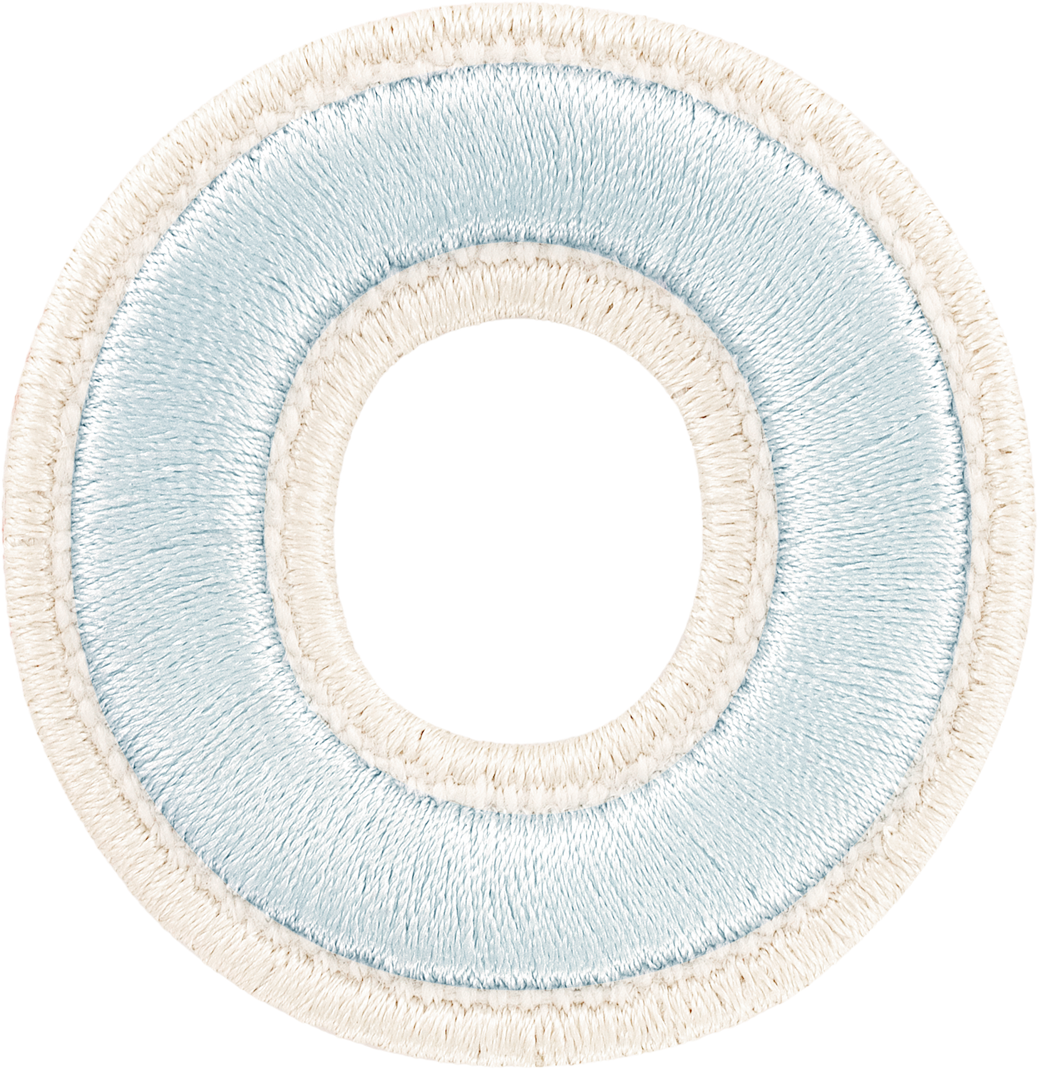 Sky Rolled Embroidery Letter Patches