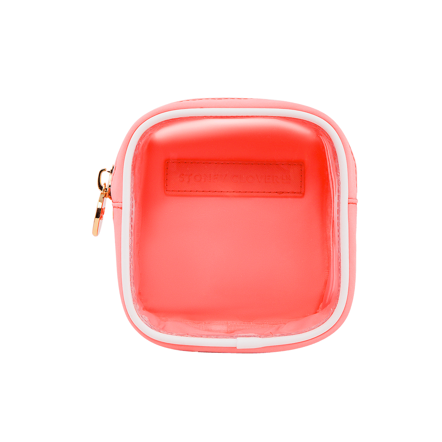 Clear Front Mini Pouch, Orange Custom Makeup Bag