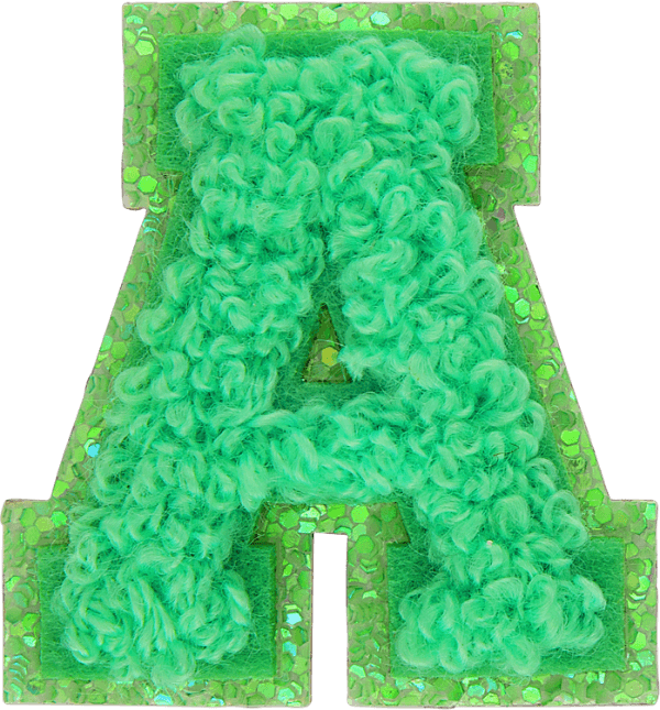 Island Hopping Mini Glitter Varsity Letter Patch