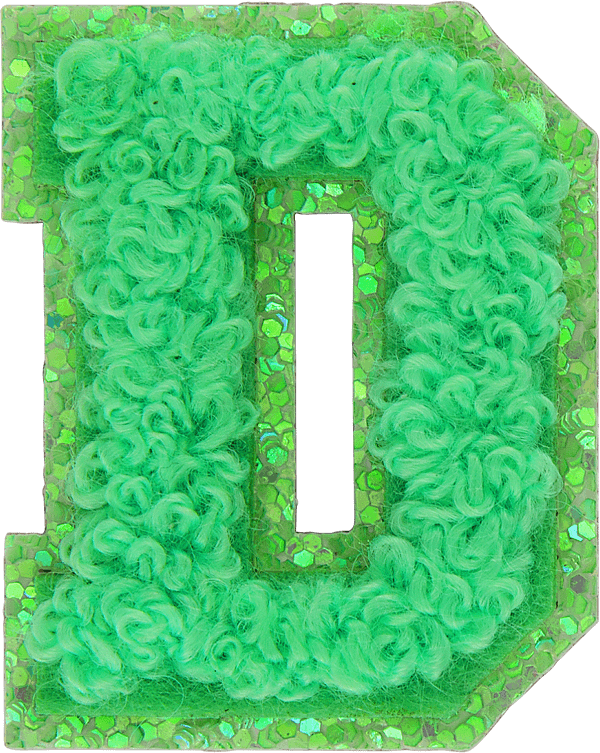 Island Hopping Mini Glitter Varsity Letter Patch