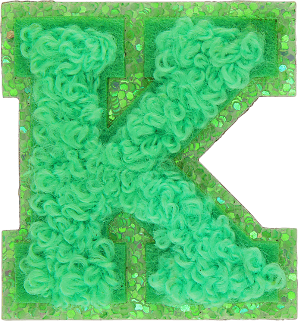 Island Hopping Mini Glitter Varsity Letter Patch