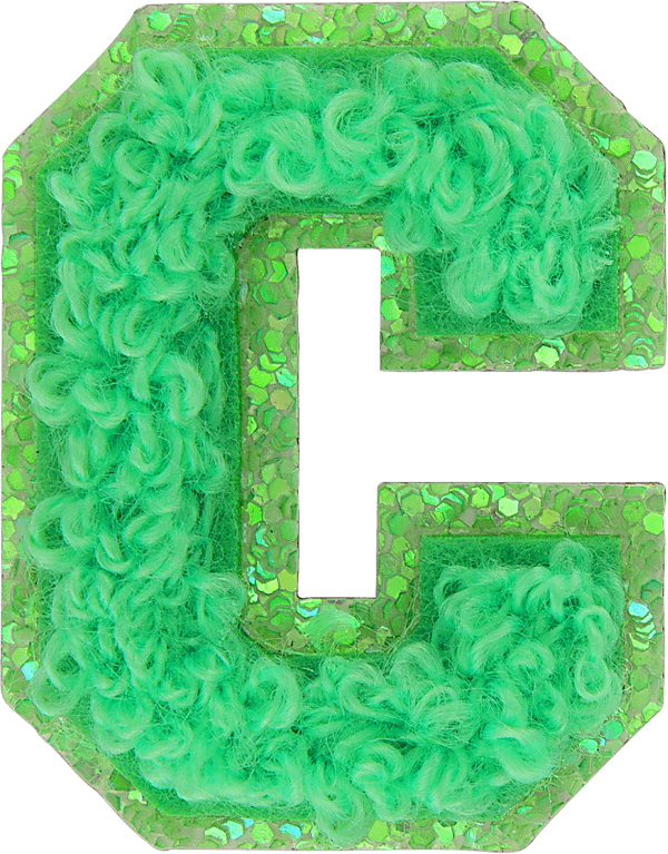 Island Hopping Mini Glitter Varsity Letter Patch