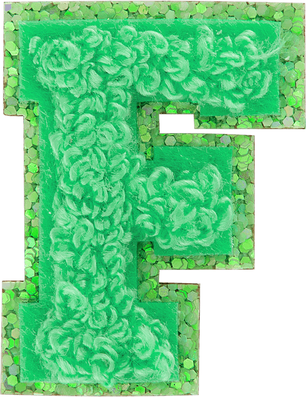 Island Hopping Mini Glitter Varsity Letter Patch