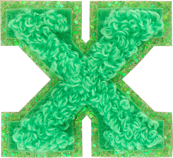 Island Hopping Mini Glitter Varsity Letter Patch