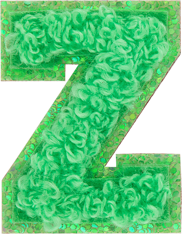 Island Hopping Mini Glitter Varsity Letter Patch