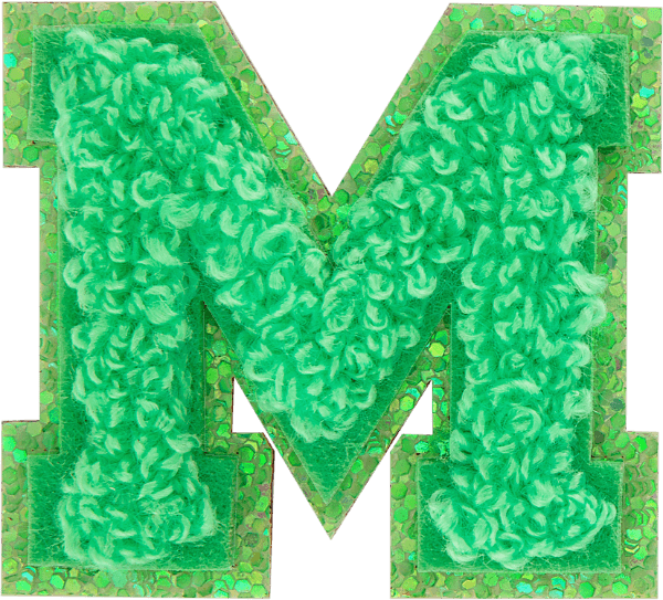 Island Hopping Mini Glitter Varsity Letter Patch