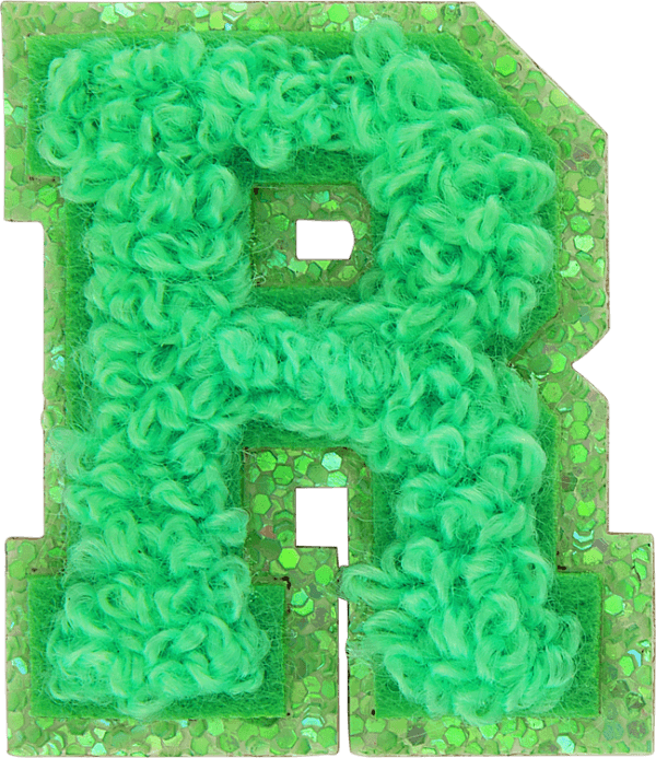 Island Hopping Mini Glitter Varsity Letter Patch