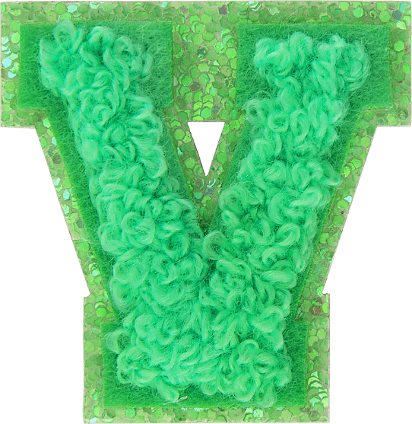 Island Hopping Mini Glitter Varsity Letter Patch