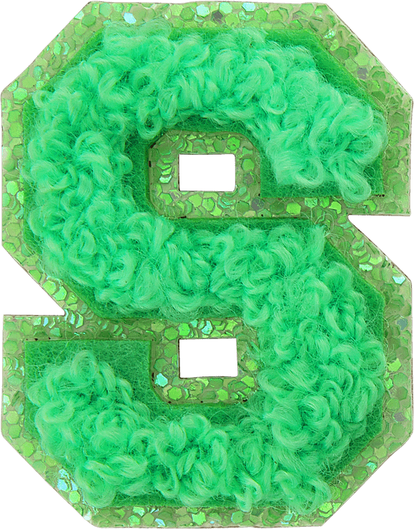Island Hopping Mini Glitter Varsity Letter Patch