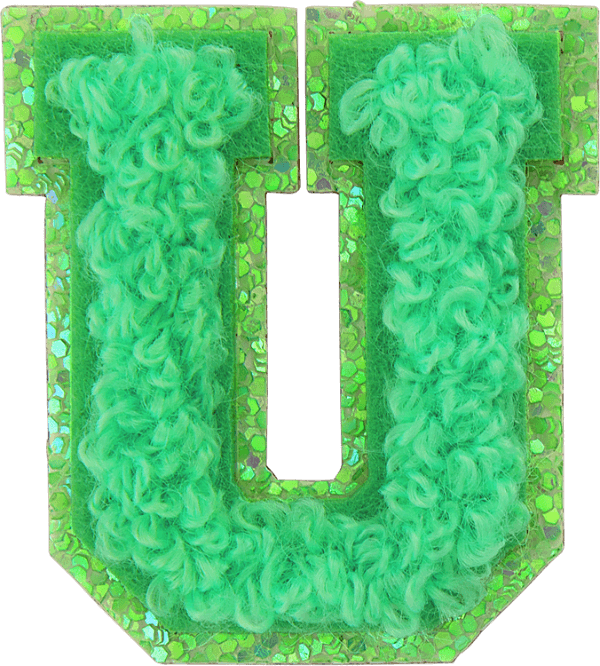 Island Hopping Mini Glitter Varsity Letter Patch