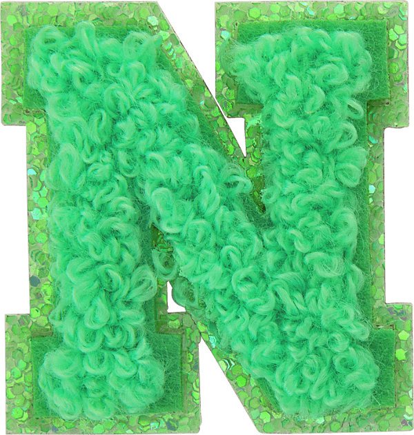 Island Hopping Mini Glitter Varsity Letter Patch