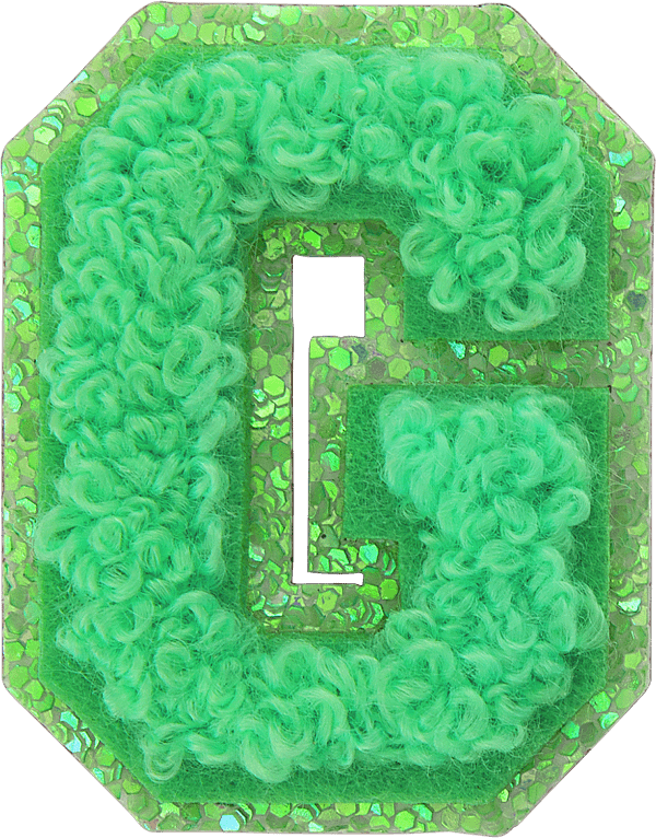 Island Hopping Mini Glitter Varsity Letter Patch