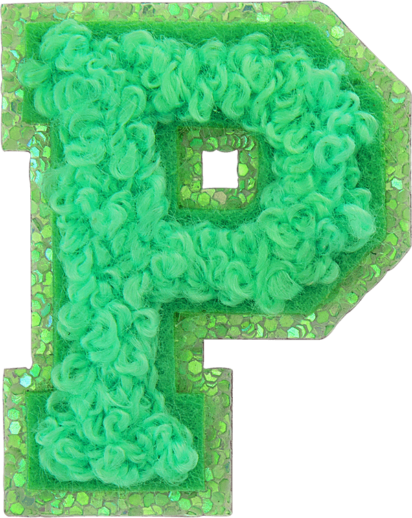 Island Hopping Mini Glitter Varsity Letter Patch