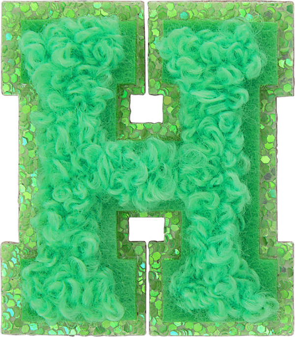 Island Hopping Mini Glitter Varsity Letter Patch