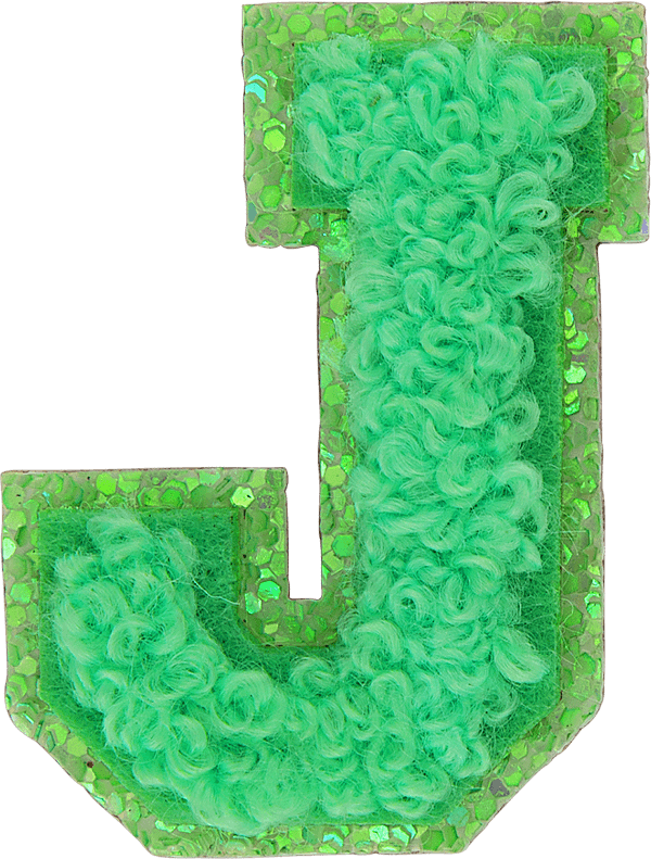 Island Hopping Mini Glitter Varsity Letter Patch