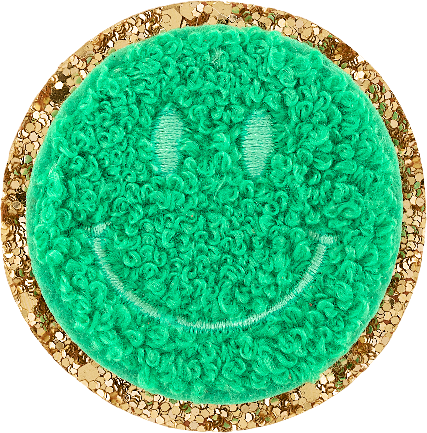Glitter Smiley Face Patch  Embroidered Patch - Stoney Clover Lane
