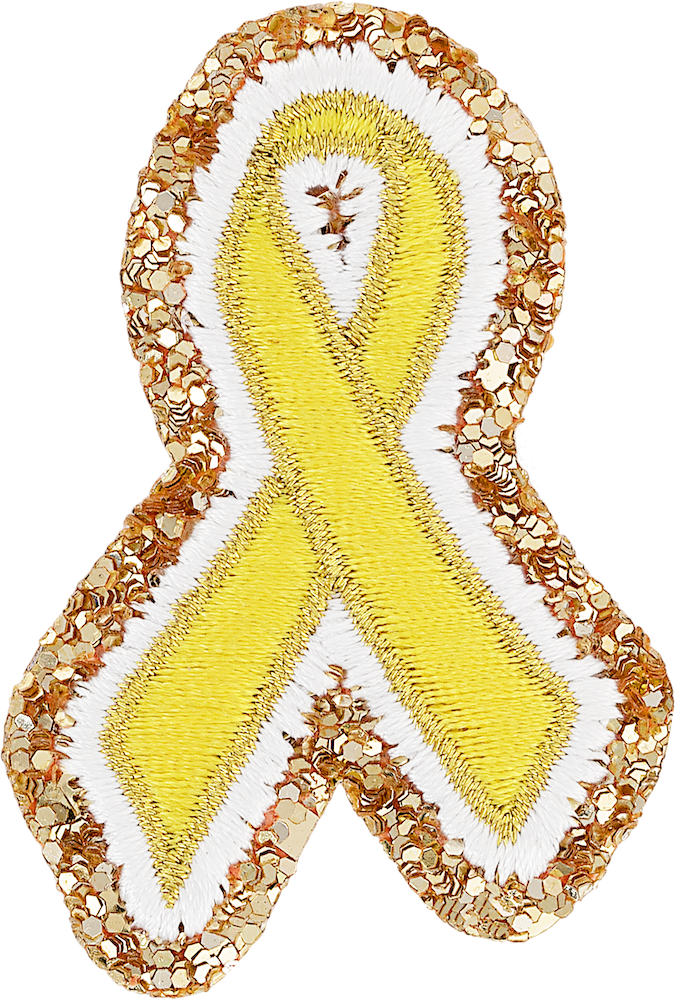 Yellow Cancer Ribbon Patch