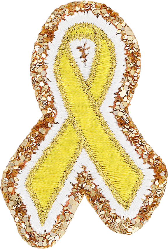 Yellow Cancer Ribbon Patch