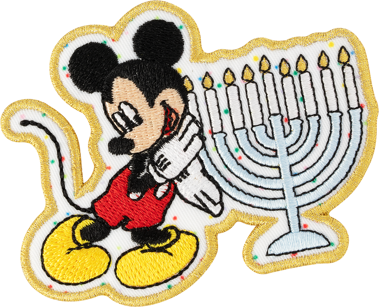 Disney Menorah Mickey Mouse Patch