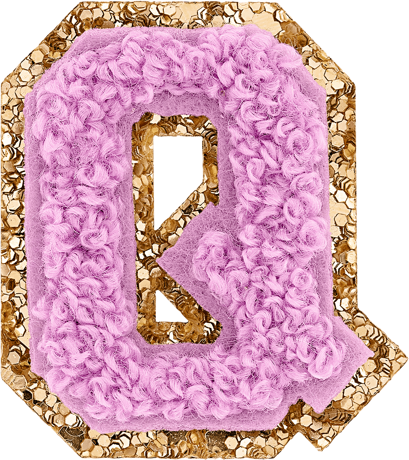 Grape Mini Glitter Varsity Letter Patch