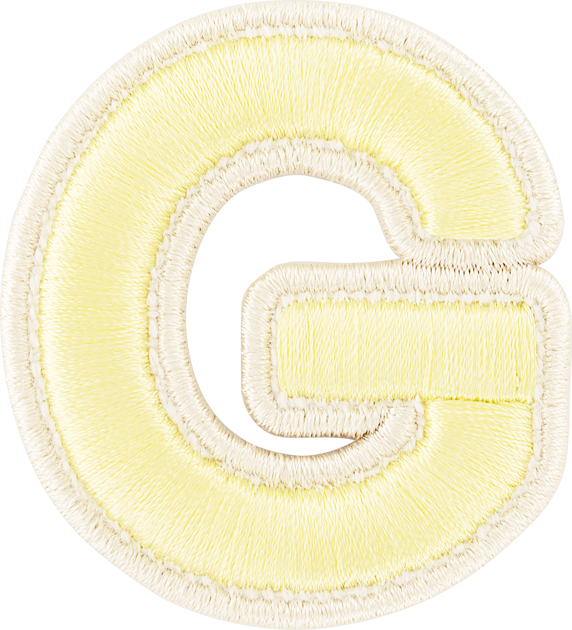 Banana Rolled Embroidery Letter Patches