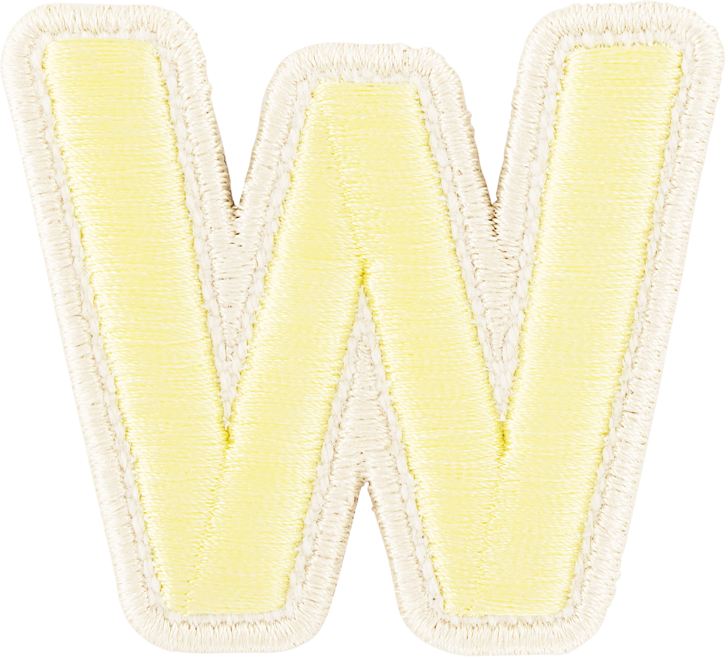 Banana Rolled Embroidery Letter Patches