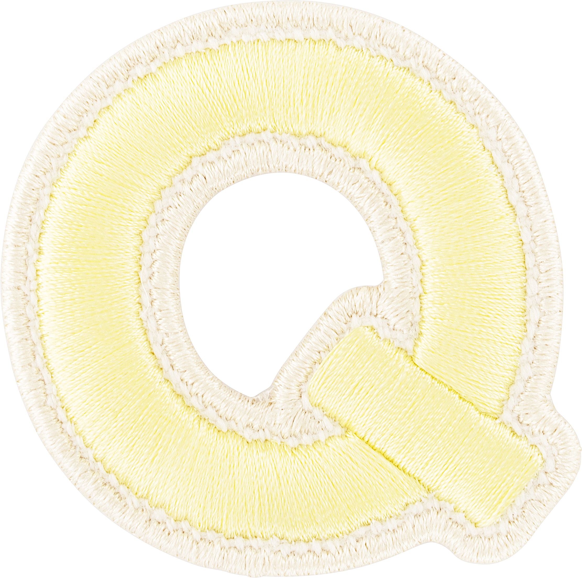 Banana Rolled Embroidery Letter Patches