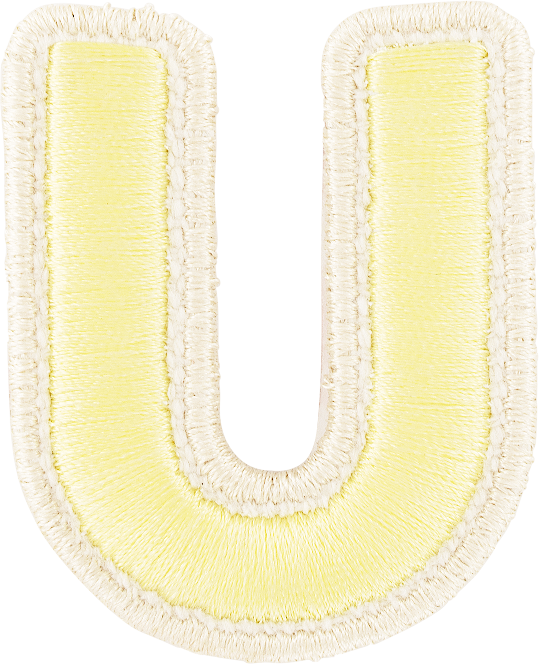 Banana Rolled Embroidery Letter Patches
