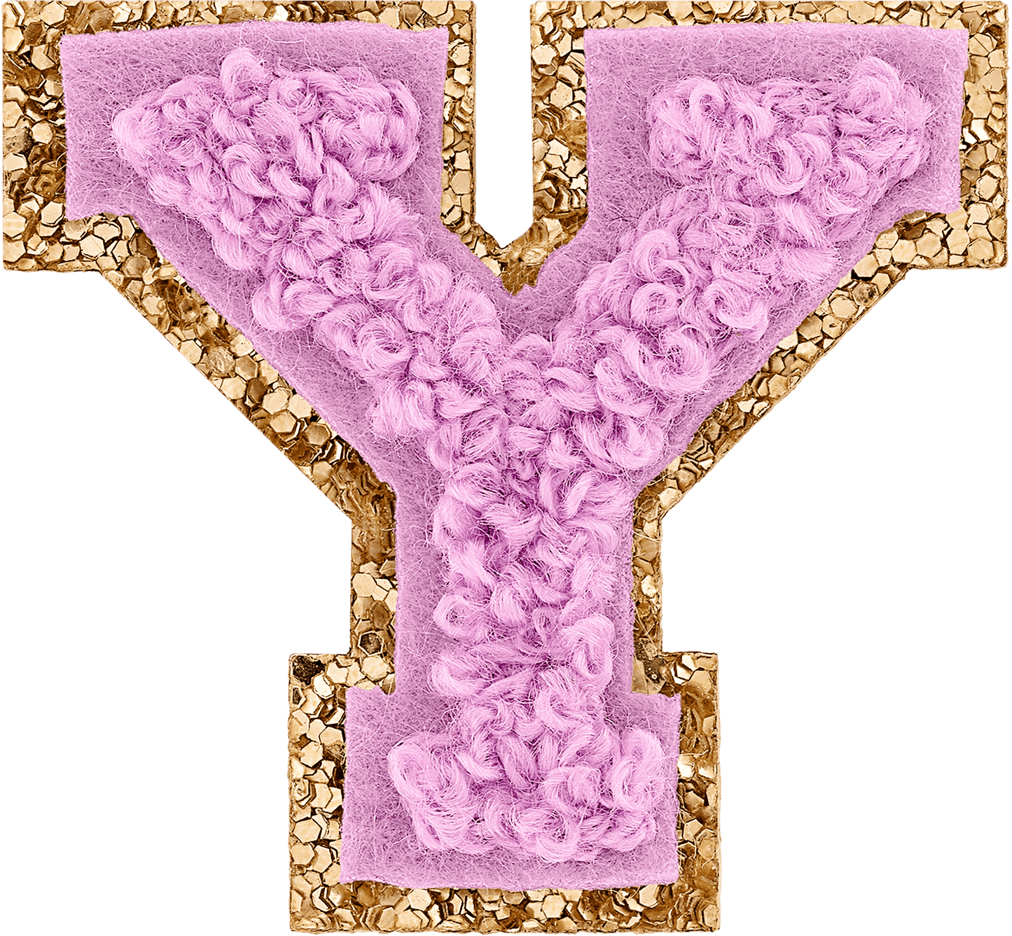 Grape Mini Glitter Varsity Letter Patch