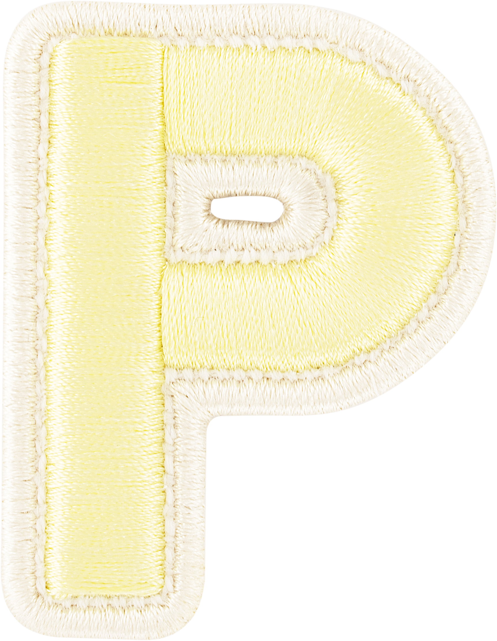 Banana Rolled Embroidery Letter Patches