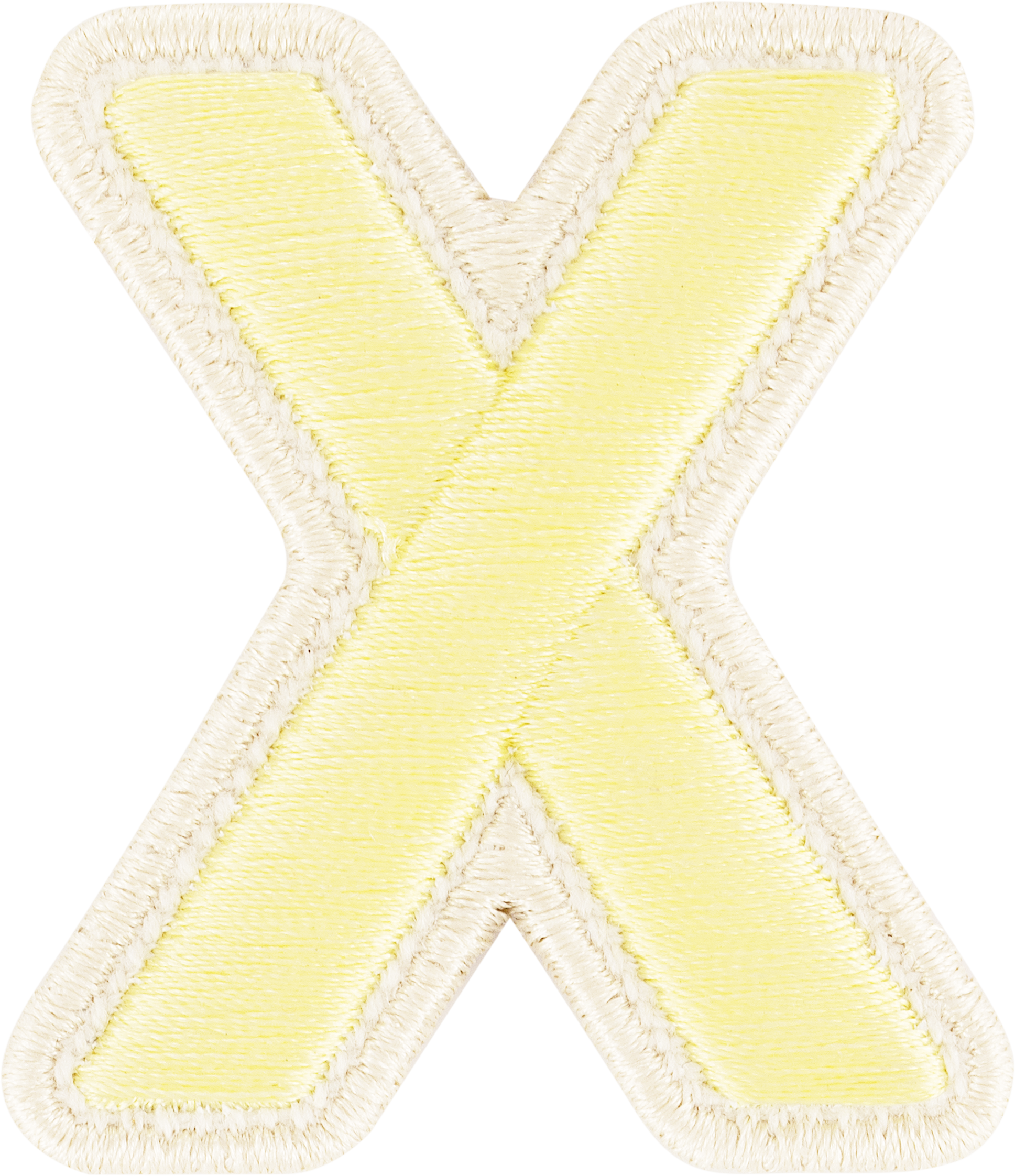 Banana Rolled Embroidery Letter Patches