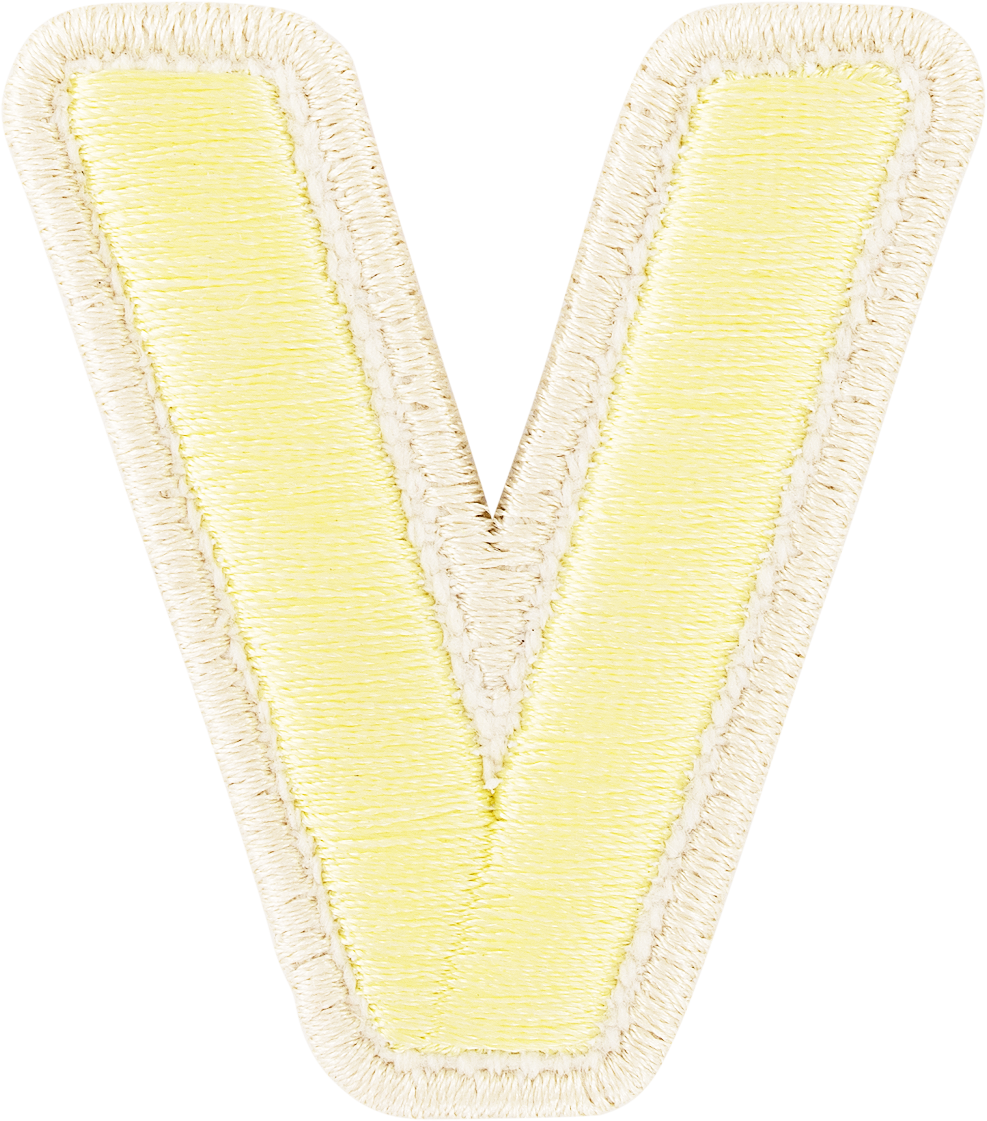 Banana Rolled Embroidery Letter Patches