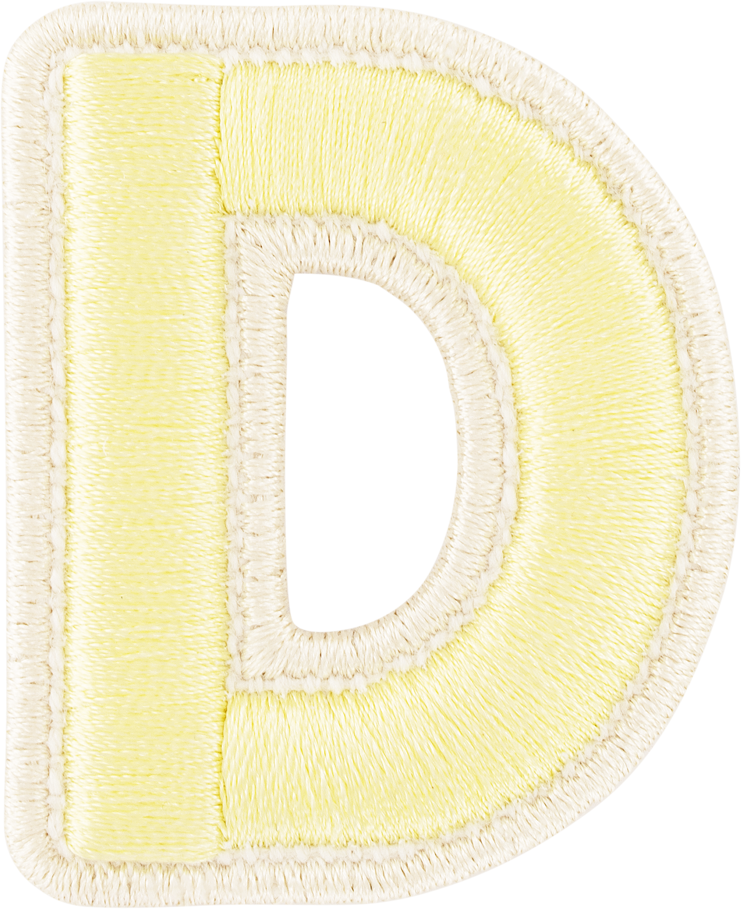 Banana Rolled Embroidery Letter Patches