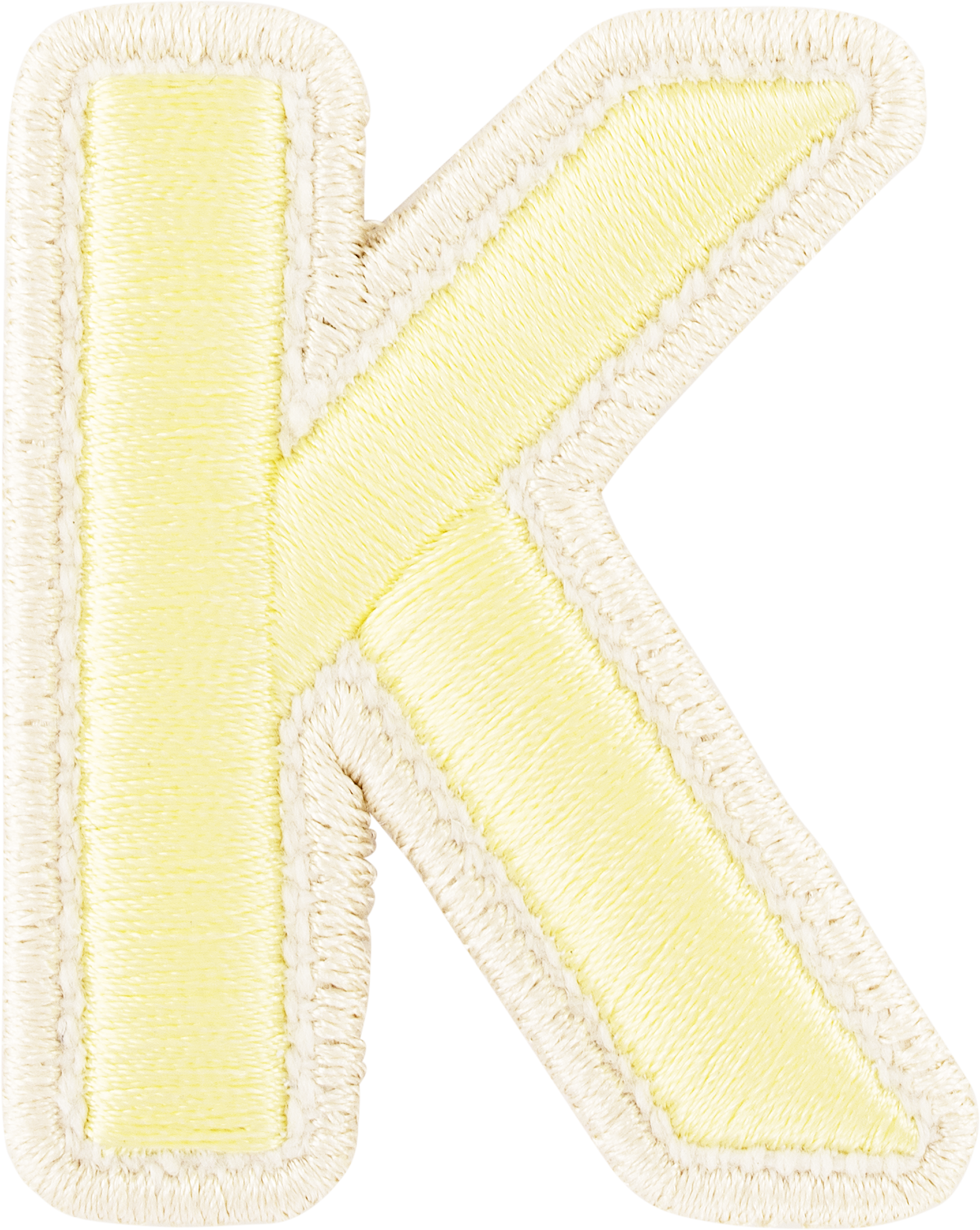 Banana Rolled Embroidery Letter Patches