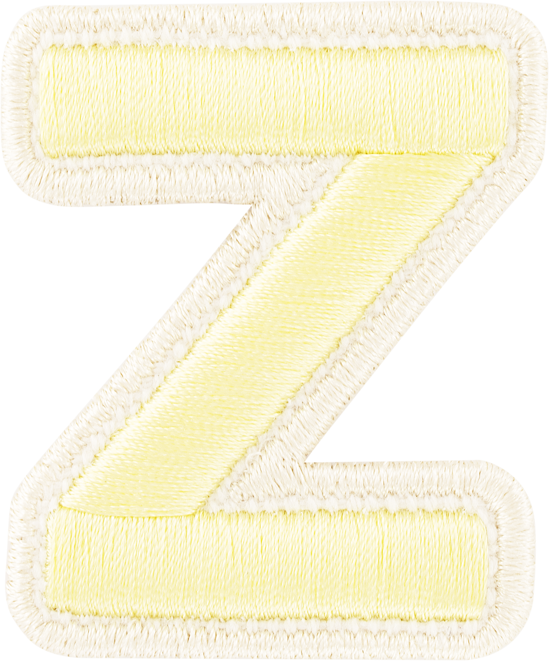 Banana Rolled Embroidery Letter Patches