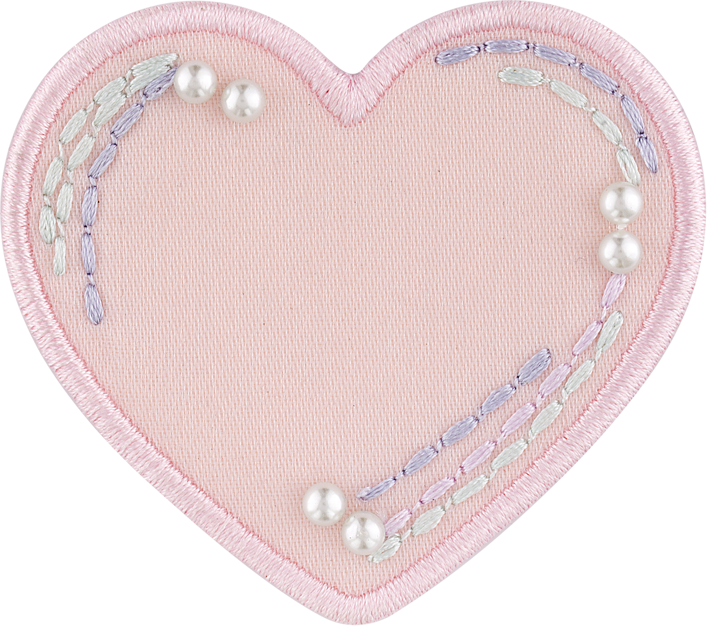 Pearl-Embellished Heart Patch