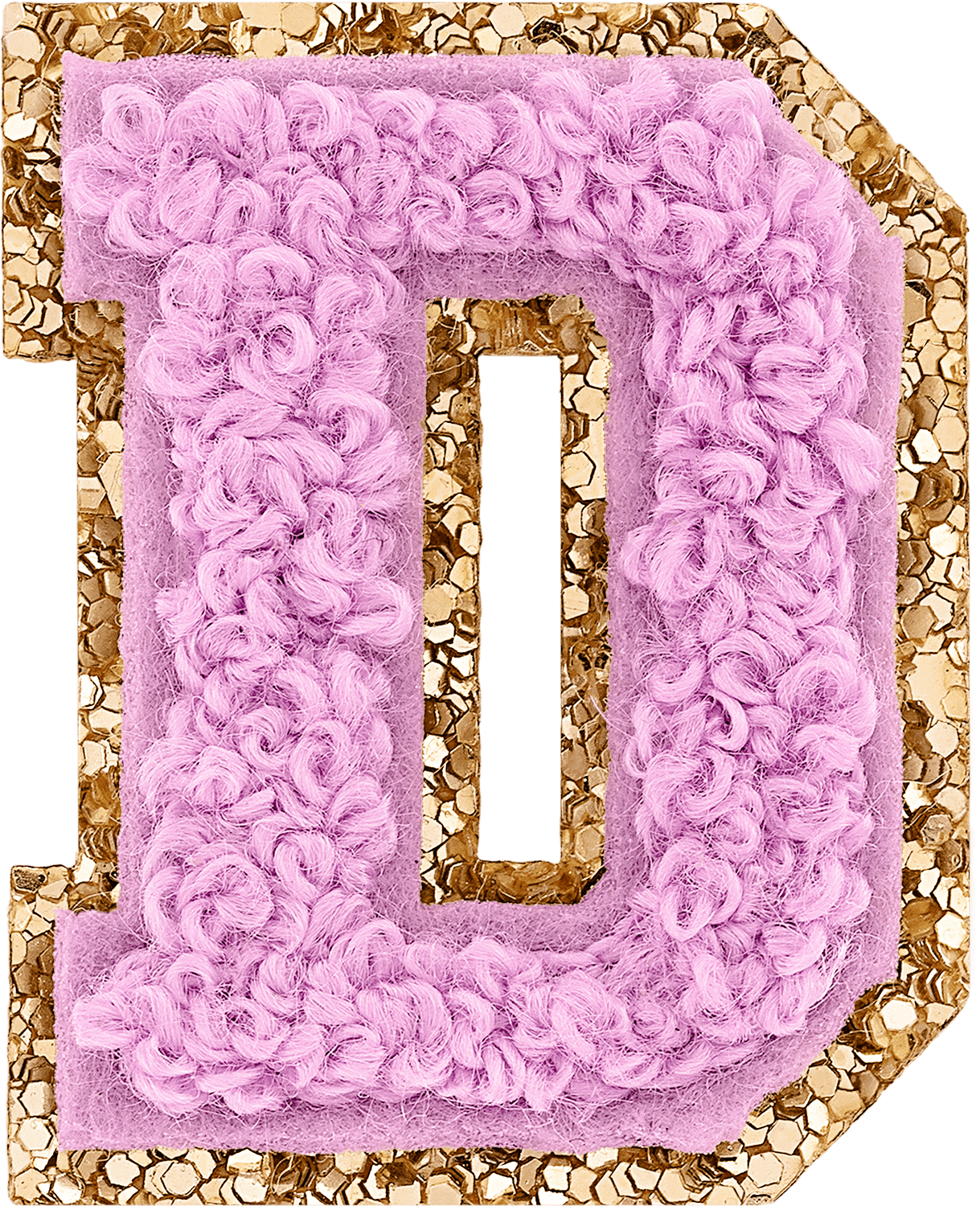 Grape Mini Glitter Varsity Letter Patch