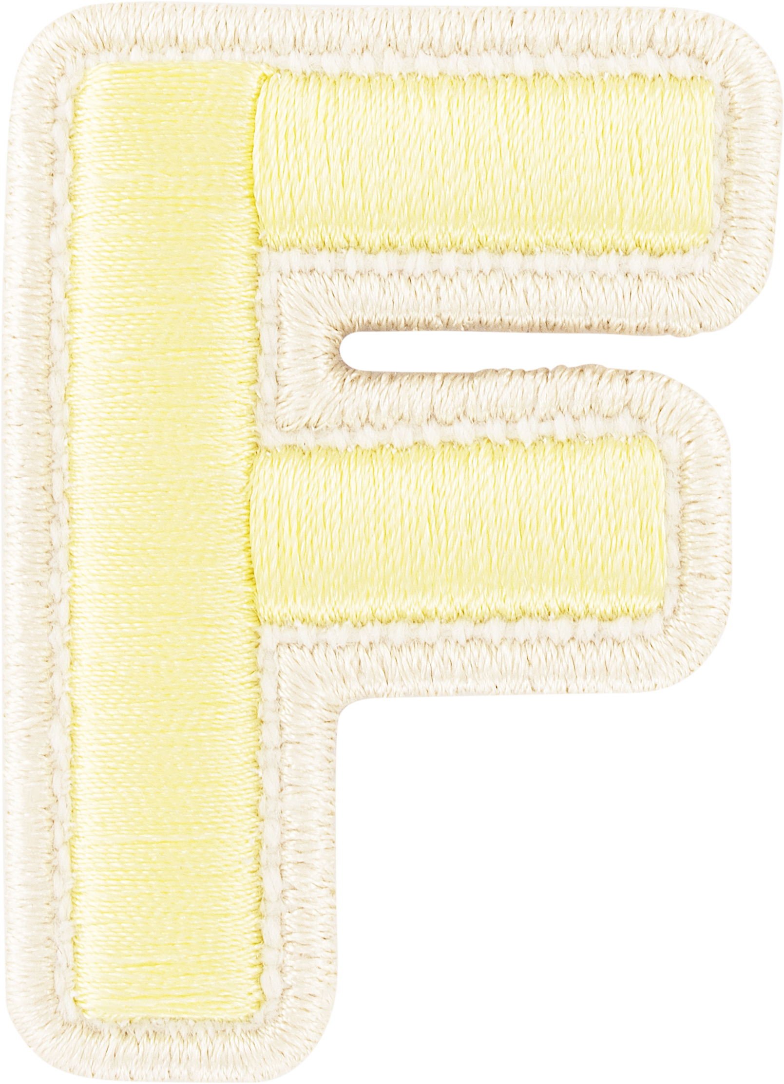 Banana Rolled Embroidery Letter Patches