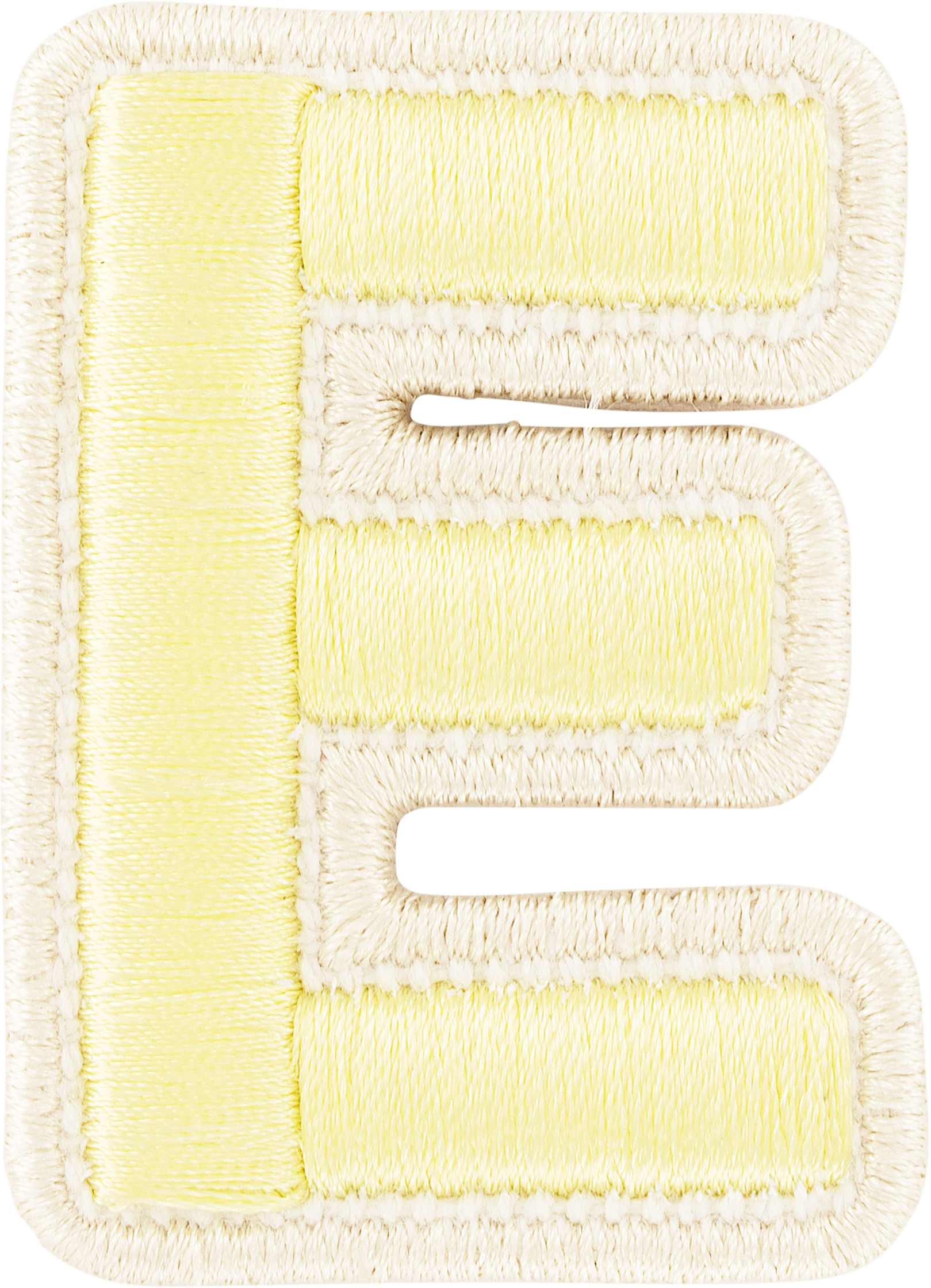Banana Rolled Embroidery Letter Patches