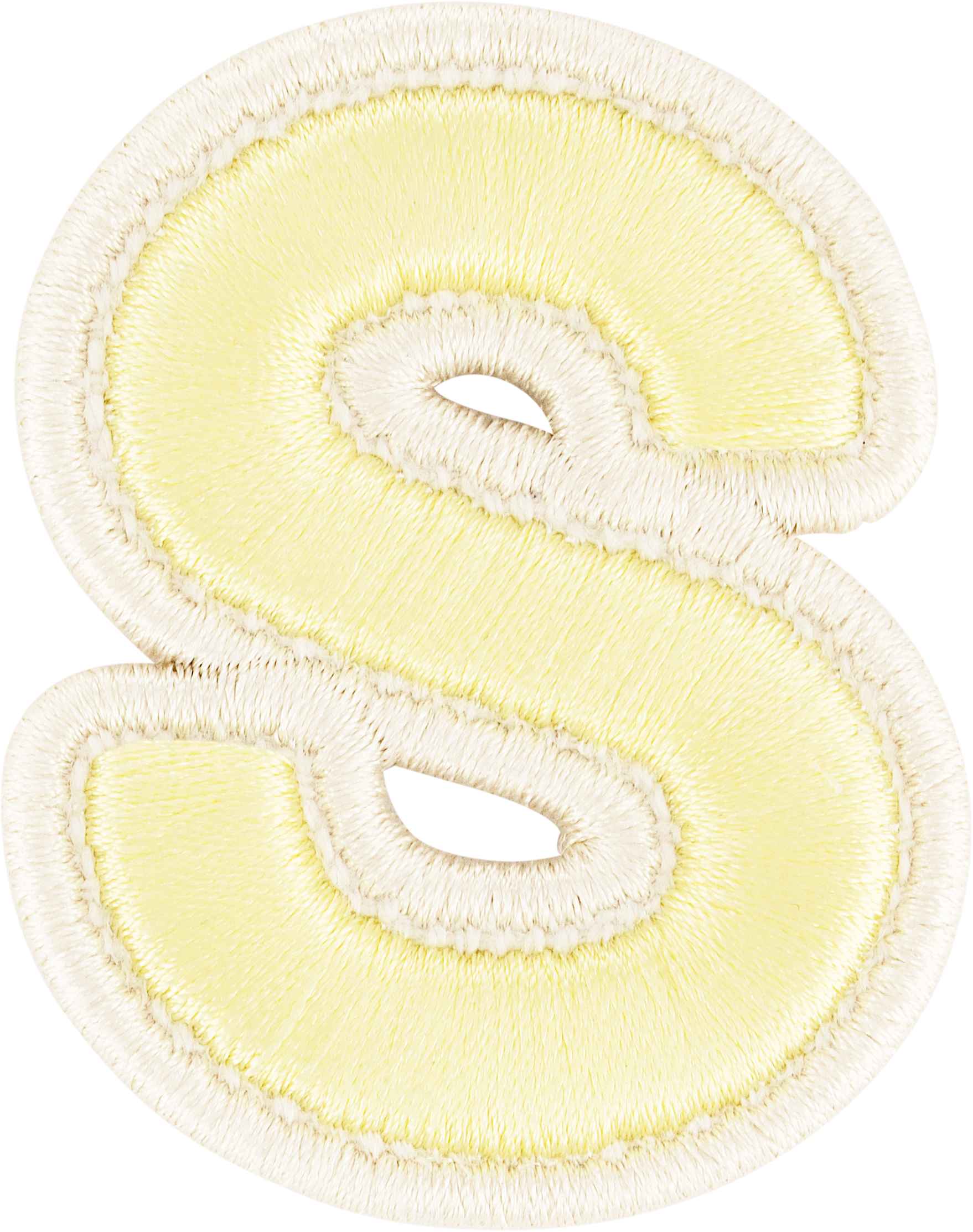 Banana Rolled Embroidery Letter Patches