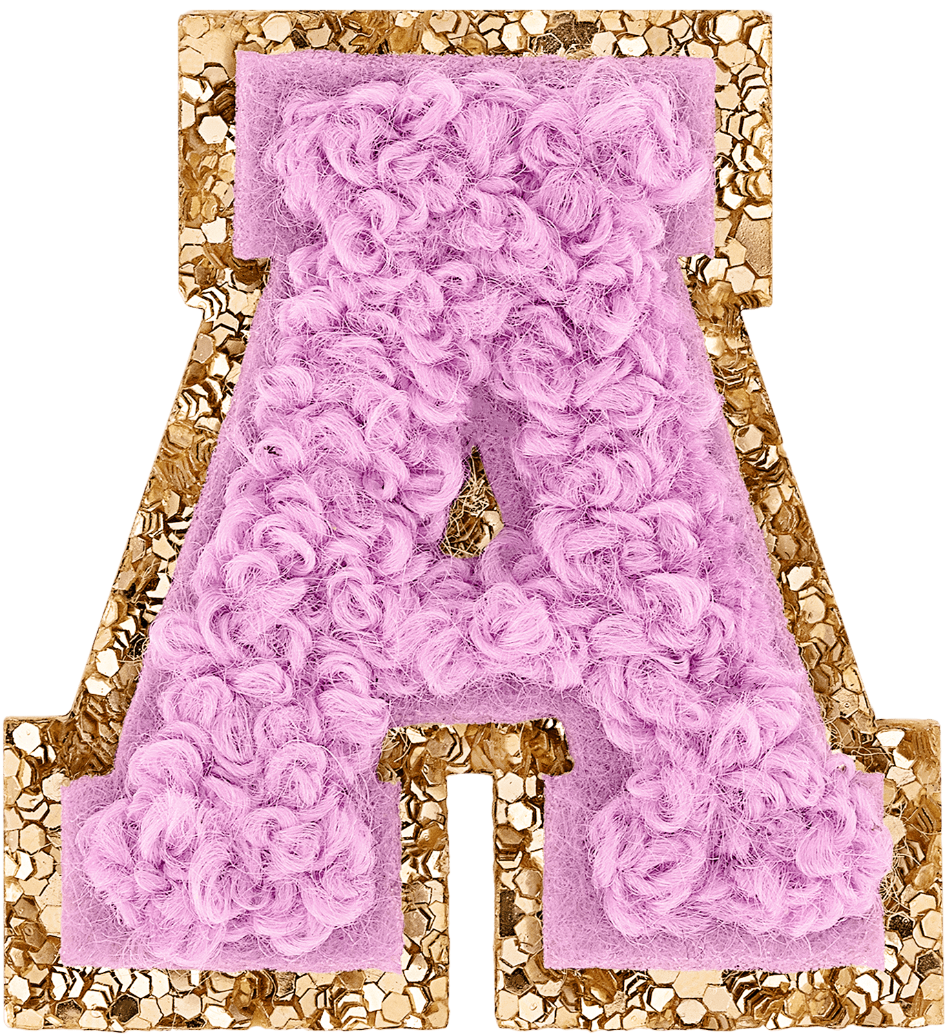 Grape Mini Glitter Varsity Letter Patch