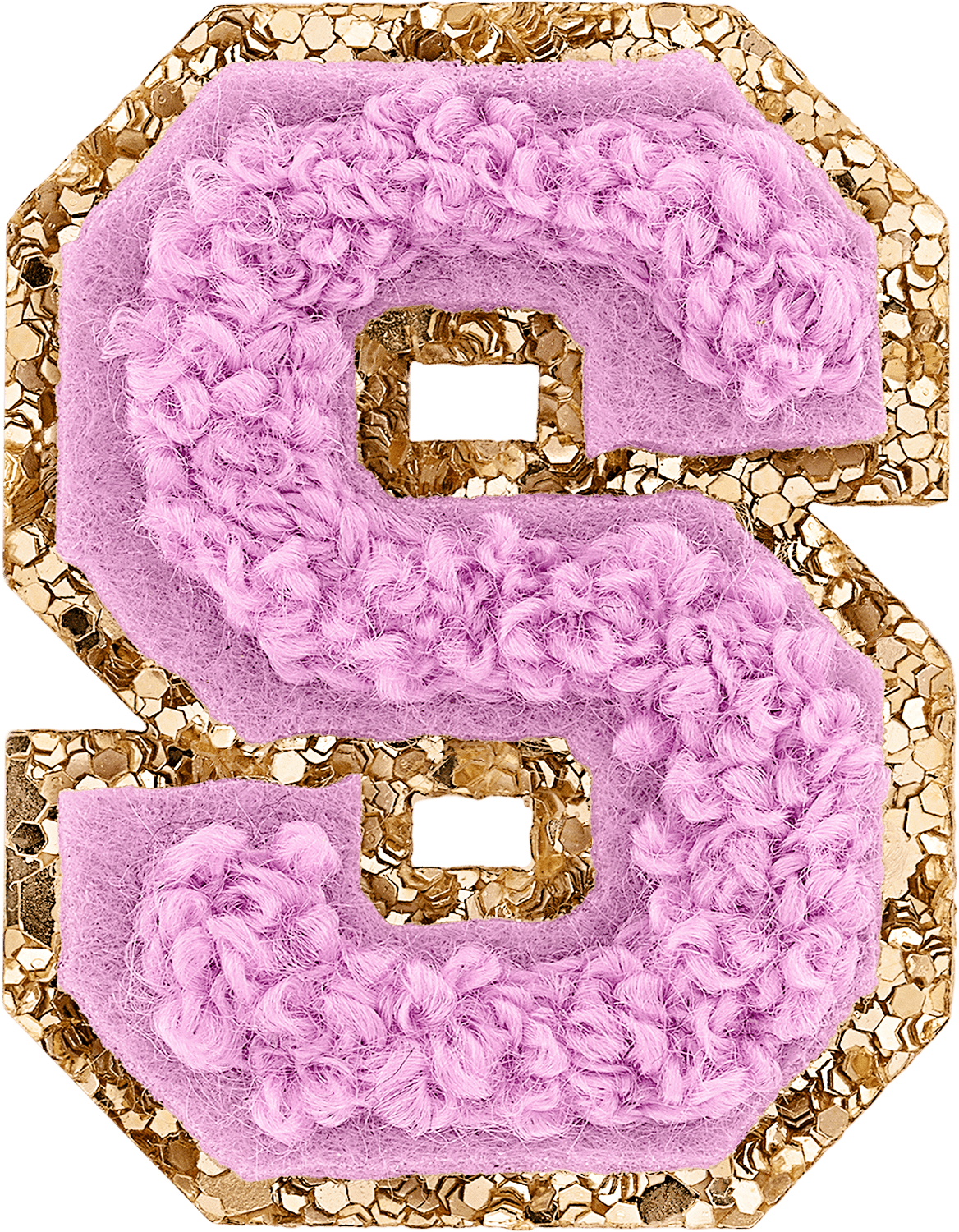 Grape Mini Glitter Varsity Letter Patch