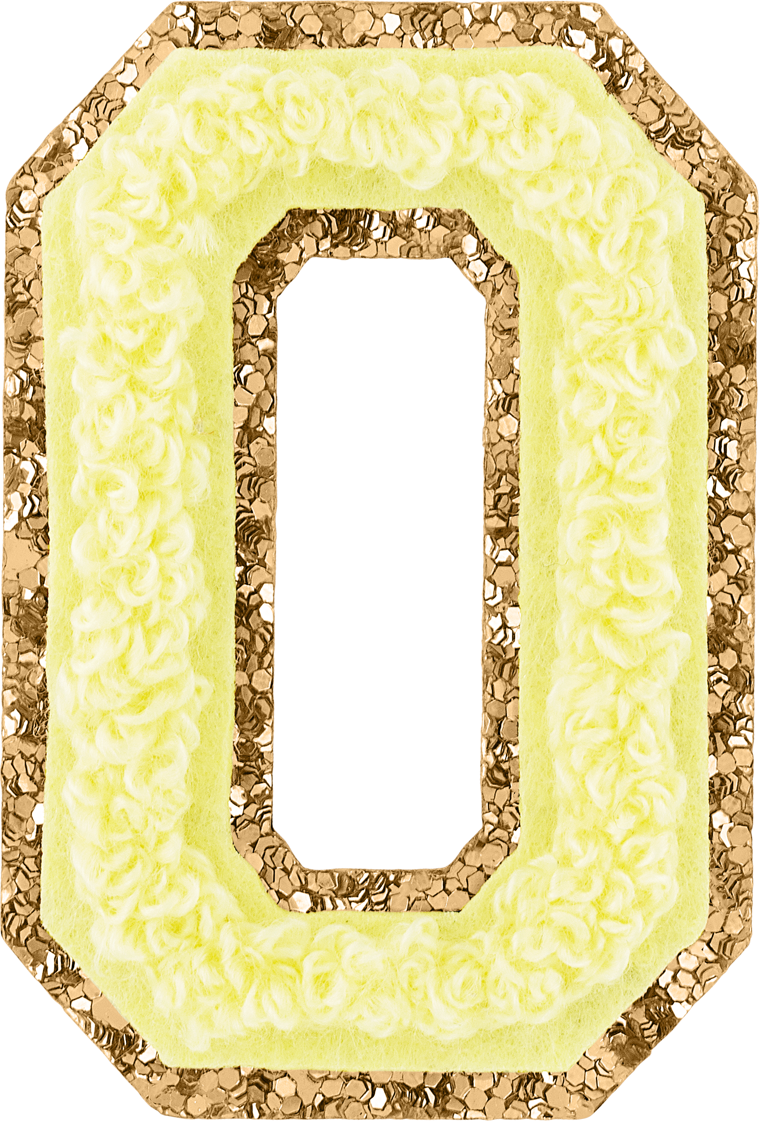 Banana Glitter Varsity Letter Patches