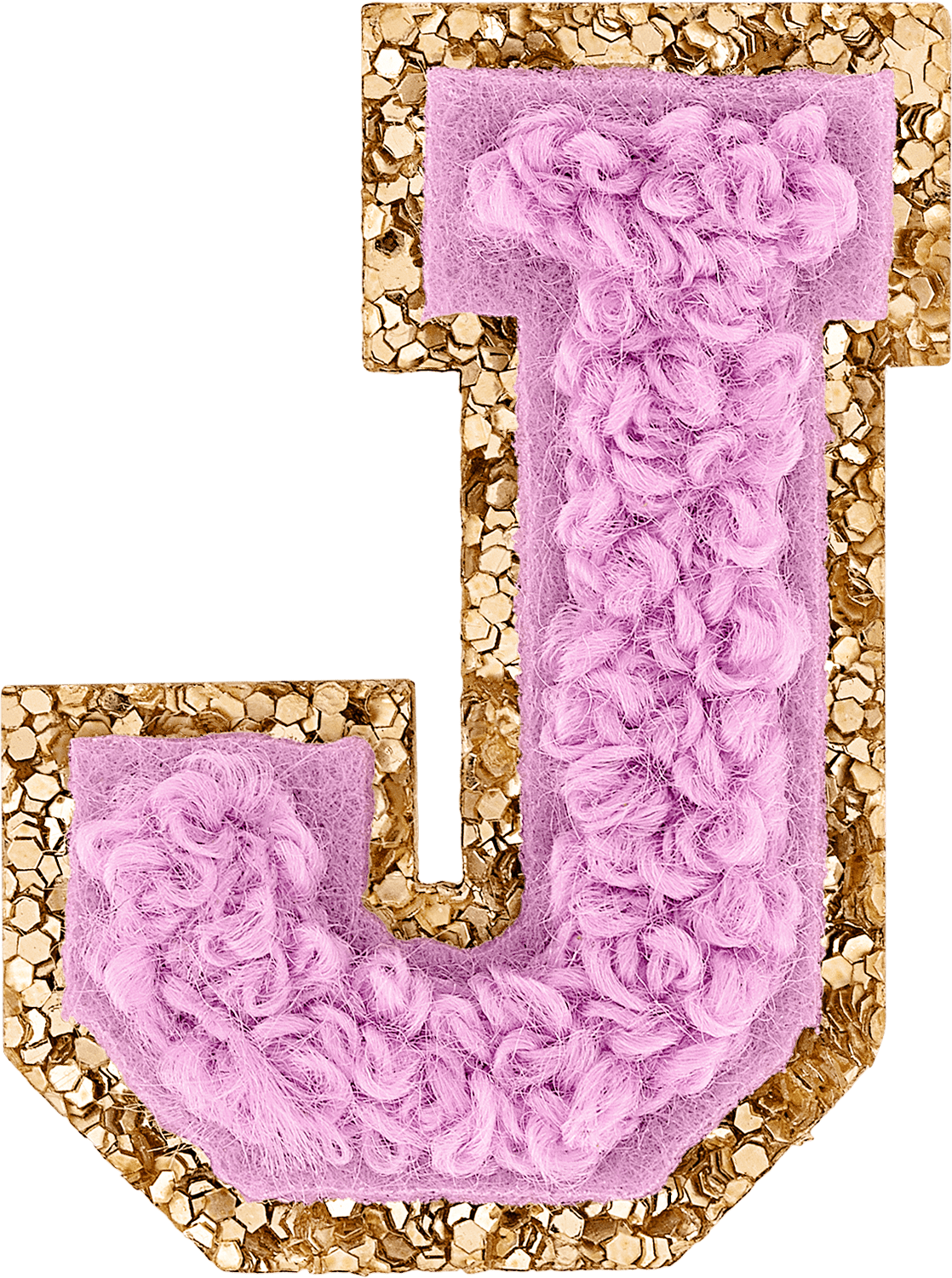 Grape Mini Glitter Varsity Letter Patch