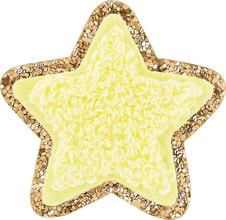 Banana Glitter Varsity Star Patch | Sticker Patch - Stoney Clover Lane