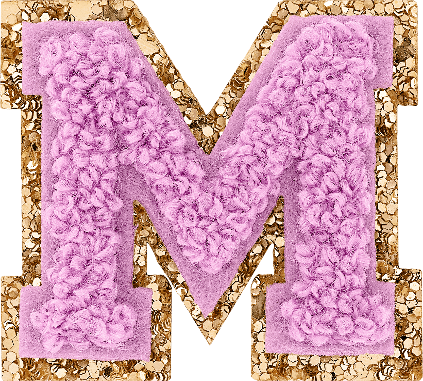 Grape Mini Glitter Varsity Letter Patch
