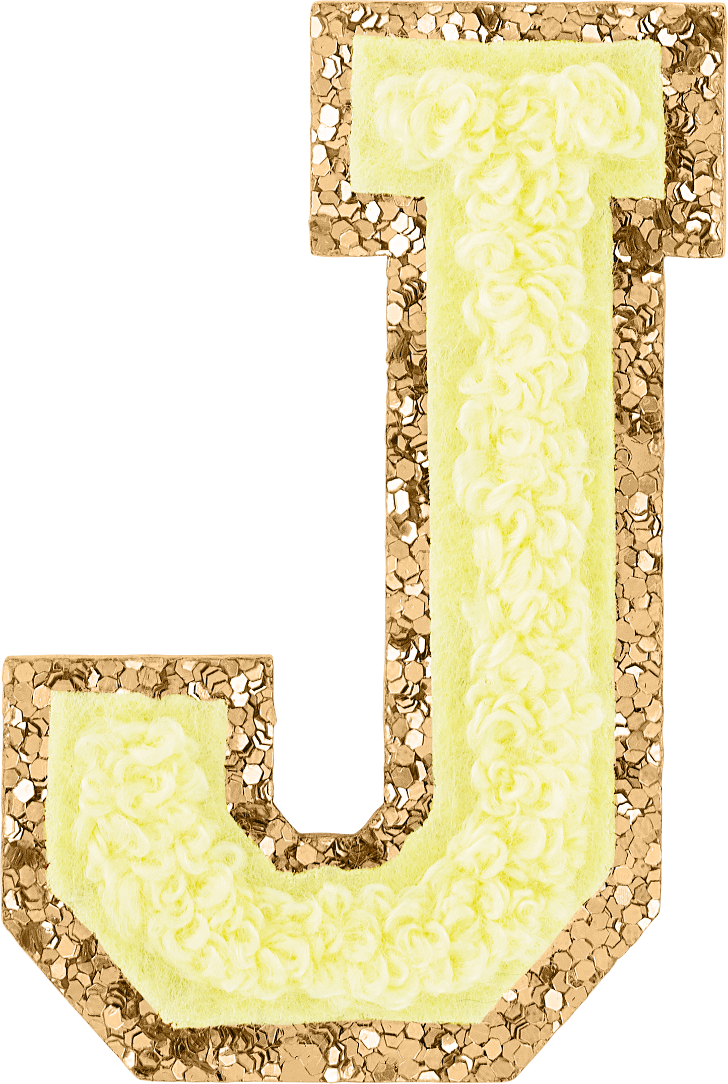 Banana Glitter Varsity Letter Patches
