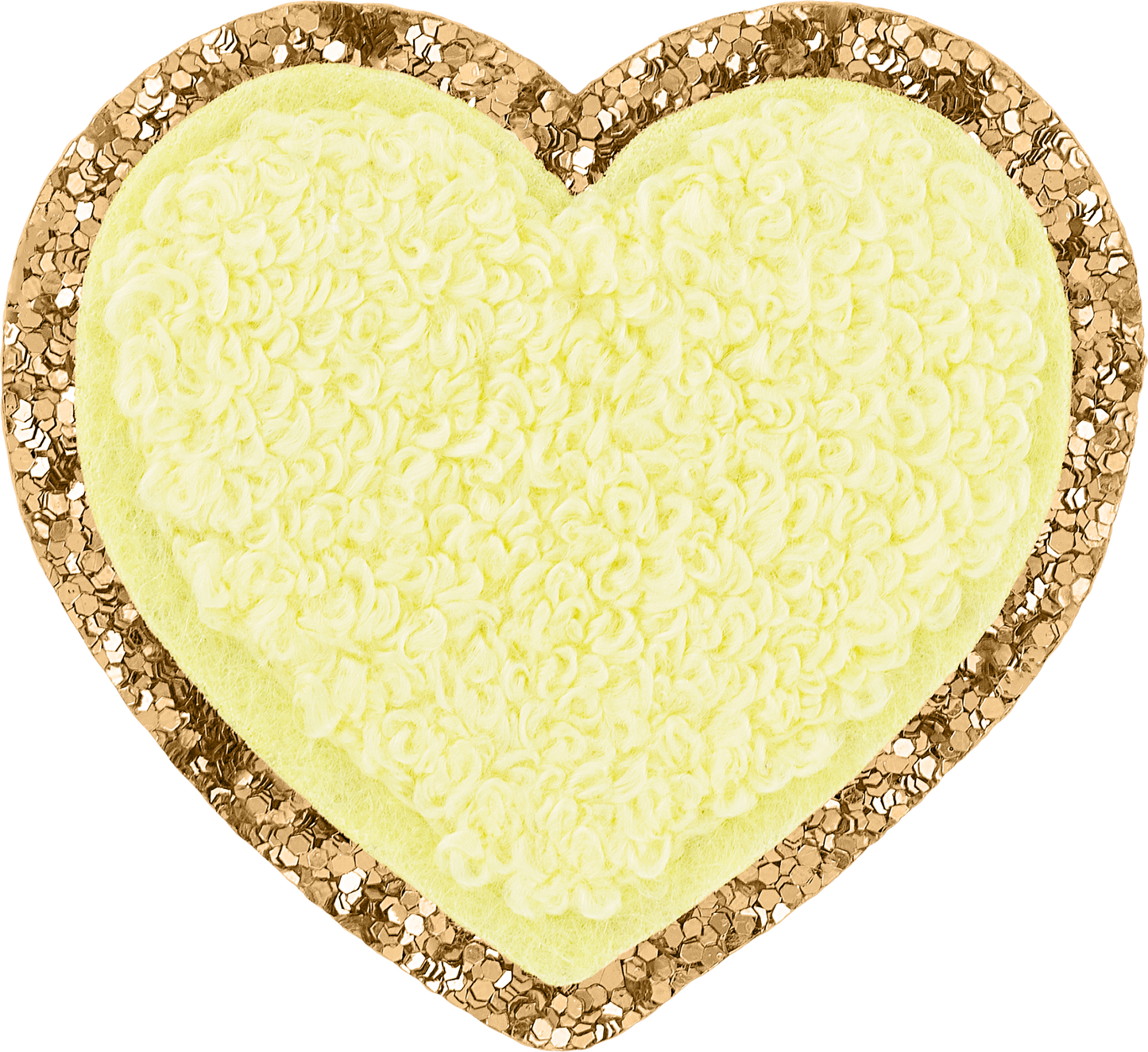 Banana Glitter Heart Patch