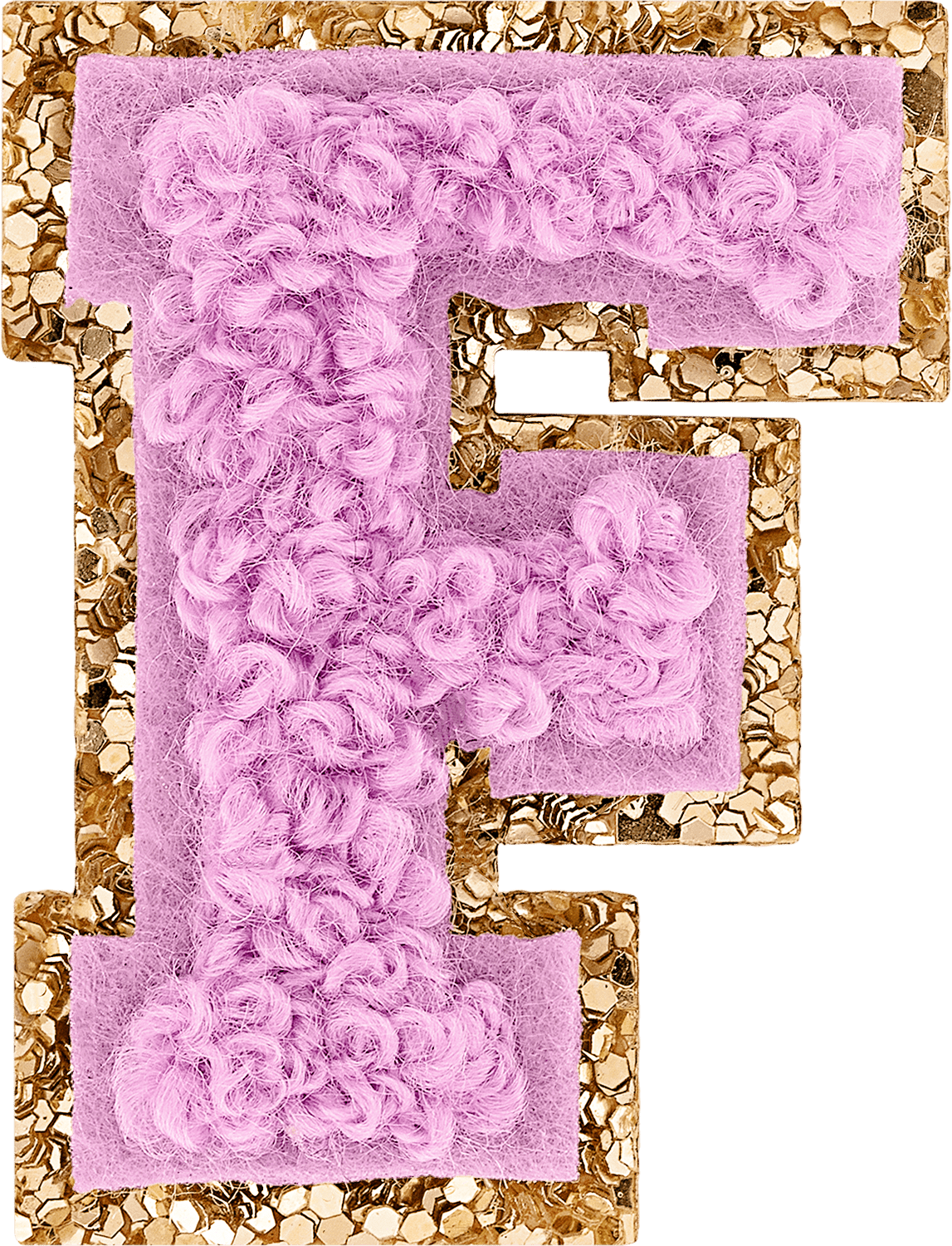 Grape Mini Glitter Varsity Letter Patch