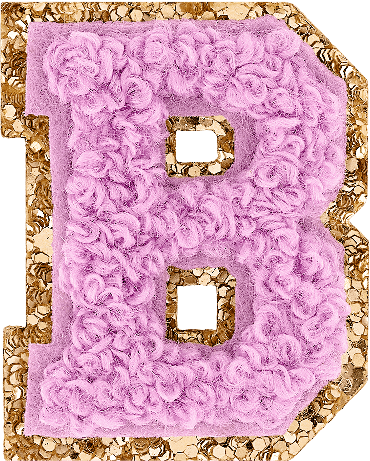 Grape Mini Glitter Varsity Letter Patch